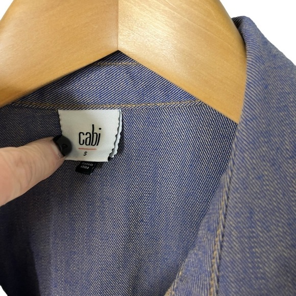 CAbi The Workshop Shirt Size Small Lilac Blue Style 4299 Button Down Shirt - Picture 5 of 7